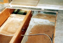 シロアリ被害｜床板（畳下）部分